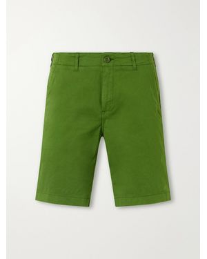 Vilebrequin Belin Woven Cotton-Blend Casual Shorts - Green