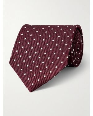 Tom Ford 8Cm Polka-Dot Silk-Twill Tie - Red
