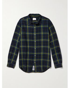 Aimé Leon Dore Checked Cotton-Flannel Shirt - Blue