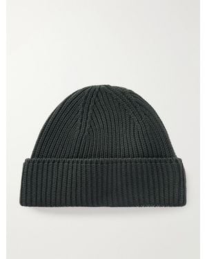 S.N.S. Herning Fender Ribbed Virgin Wool Beanie - Black