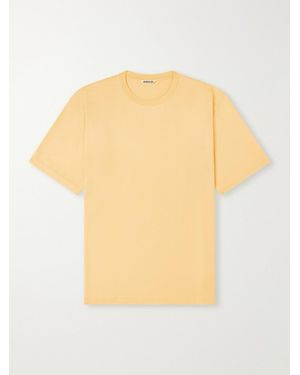AURALEE Luster Cotton-Jersey T-Shirt - Yellow