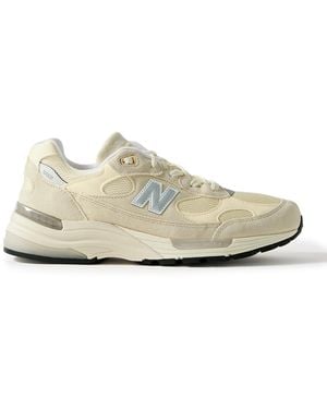 New Balance 992 Suede, Leather And Mesh Sneakers - White