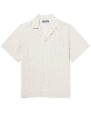 Frescobol Carioca Angelo Camp-Collar Linen Shirt - White