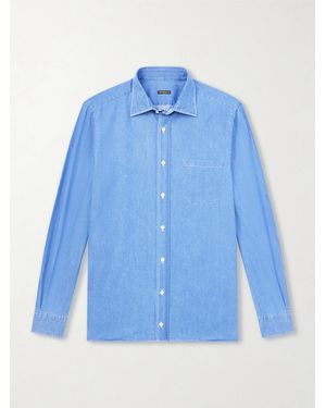 Rubinacci Cotton-Chambray Shirt - Blu