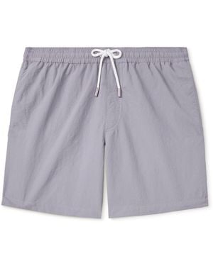 MR P. Straight-Leg Mid-Length Garment-Dyed Swim Shorts - Purple
