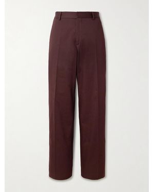 Paul Smith Straight-Leg Cotton-Blend Twill Trousers - Purple