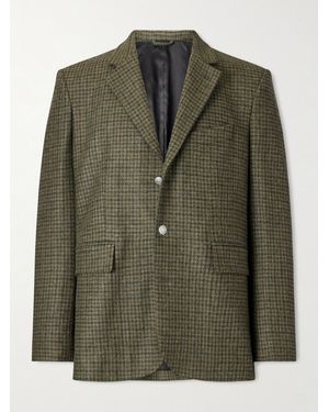 Bode Morris Houndstooth Wool Suit Jacket - Green