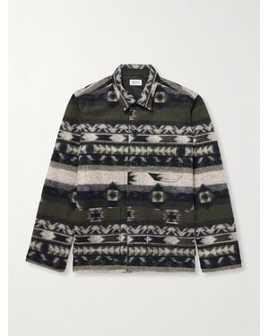 Hartford Perry Jacquard-knit Shirt Jacket - Black