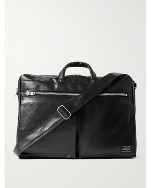 Porter-Yoshida and Co Free Style 2Way Coated-Canvas Briefcase - Black