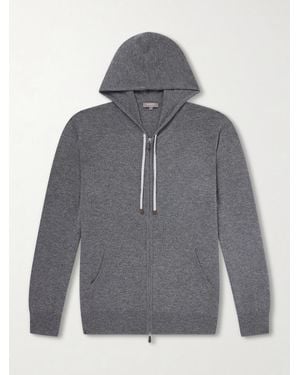 N.Peal Cashmere Ladbroke Organic Cashmere Hoodie - Grey