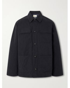 Massimo Alba Gran Torino Padded Canvas Overshirt - Blue