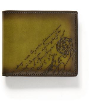 Berluti Makore Neo Scritto Venezia Leather Billfold Wallet - Green