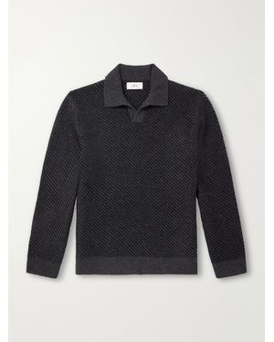 MR P. Wool Polo Sweater - Blue