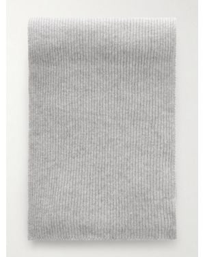 William Lockie Ribbed Cashmere Scarf - Grey
