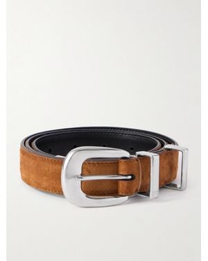Celine 2.5cm Suede Belt - Brown