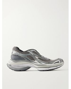 Balenciaga D'orsay Rubber-trimmed Mesh Trainers - Grey