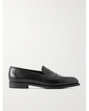 Edward Green Piccadilly Leather Penny Loafers - Black