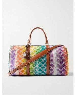 Celine Medium Voyage Leather-trimmed Wool Weekend Bag - Multicolour