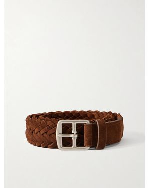 Officine Creative 3Cm Woven Suede Belt - Brown