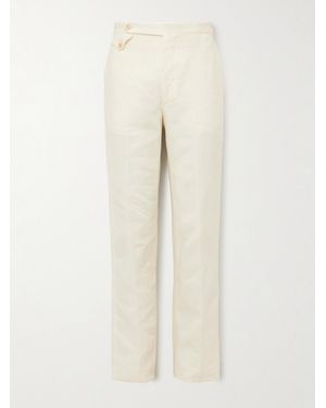 J. Mueser Waverly Slim-fit Straight-leg Linen Suit Trousers - Natural