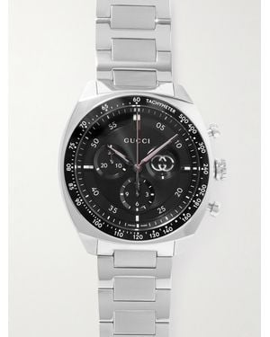 Gucci Interlocking Chronograph 41Mm Stainless Steel Watch - Grey