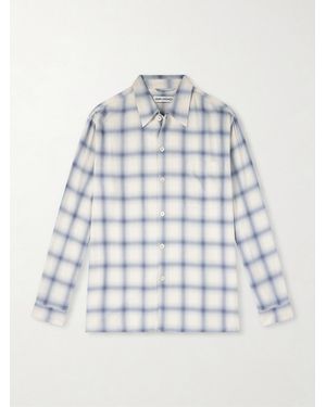 Our Legacy Every Checked Twill Shirt - Blue