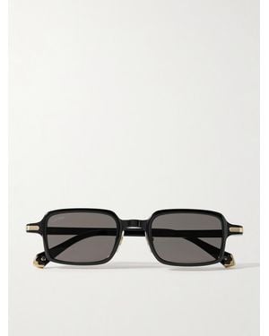 Cartier Rectangular-Frame Acetate Sunglasses - Black