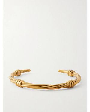 Saint Laurent Gold-tone Cuff - Natural
