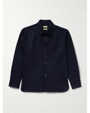 De Bonne Facture Wool-Twill Overshirt - Blue