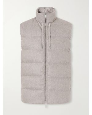 Slowear Montedoro Quilted Wool-Blend Down Gilet - Gray