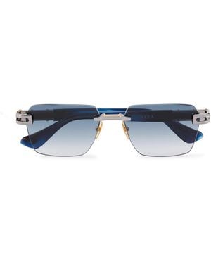 Dita Eyewear Meta-Evo One Square-Frame-Tone And Acetate Sunglasses - Blue