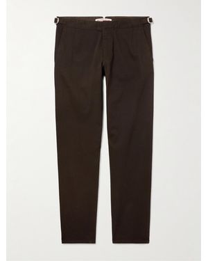 Orlebar Brown Fallon Straight-leg Cotton-blend Twill Trousers - Black