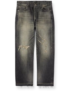 Celine Wesley Straight-leg Distressed Jeans - Gray