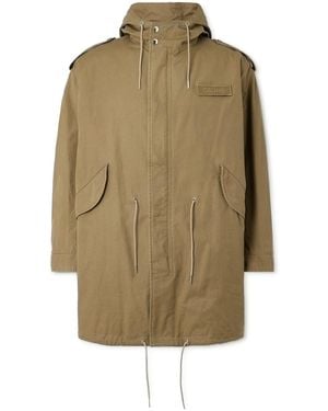Celine Cotton-Canvas Hooded Parka - Green
