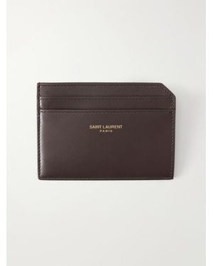 Saint Laurent Leather Cardoholder - Brown
