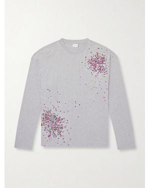 Dries Van Noten Embellished Cotton-Jersey T-Shirt - White