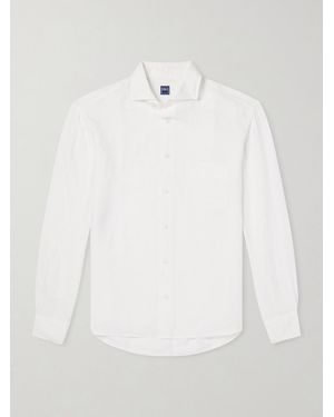 Fedeli Phil Cutaway-collar Linen Shirt - White