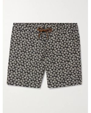 Thorsun Charvet Mid-Length Printed Swim Shorts - Grey