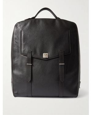 Metier Rider Full-Grain Leather Backpack - Black
