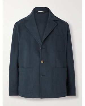 De Bonne Facture Traveller Cotton-Drill Jacket - Blue