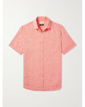 Slowear Glanshirt Slim-Fit Linen Shirt - Pink