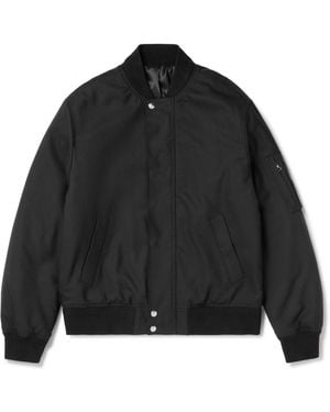 MR P. Padded Woven Bomber Jacket - Black