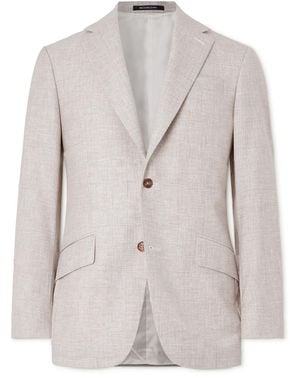 Richard James Chapman Checked Virgin Wool Suit Jacket - Gray