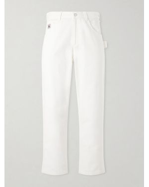 Bode Knolly Brook Straight-leg Cotton-twill Trousers - White