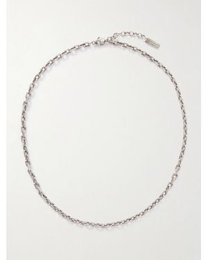 Saint Laurent Burnished-Tone Chain Necklace - Natural