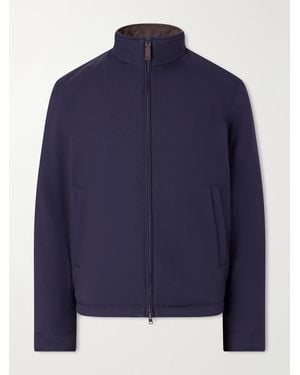 Herno Padded Twill Bomber Jacket - Blue