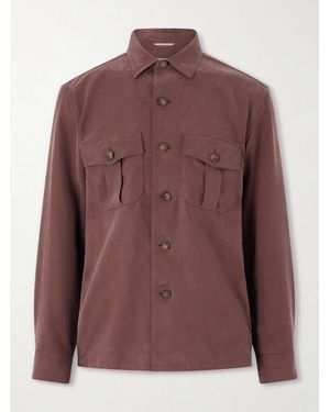 Canali Lyocell Overshirt - Brown