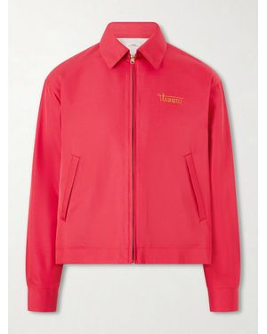 Visvim Kluane Logo-embroidered Wool And Silk-blend Blouson Jacket