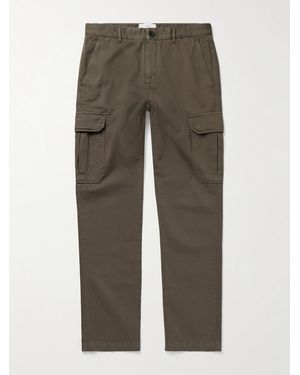 MR P. Samuel Slim-Fit Straight-Leg Organic Cotton-Twill Cargo Trousers - Green