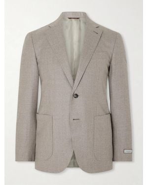 Canali Kei Wool Suit Jacket - Grey